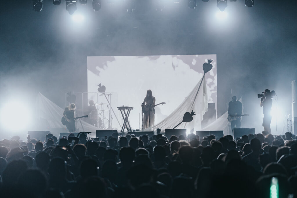 Creating a Dreamscape: Wisp’s Mythic Coachella set made with Superstudio 7 A photograph of Wisp performing at Coachella 2025